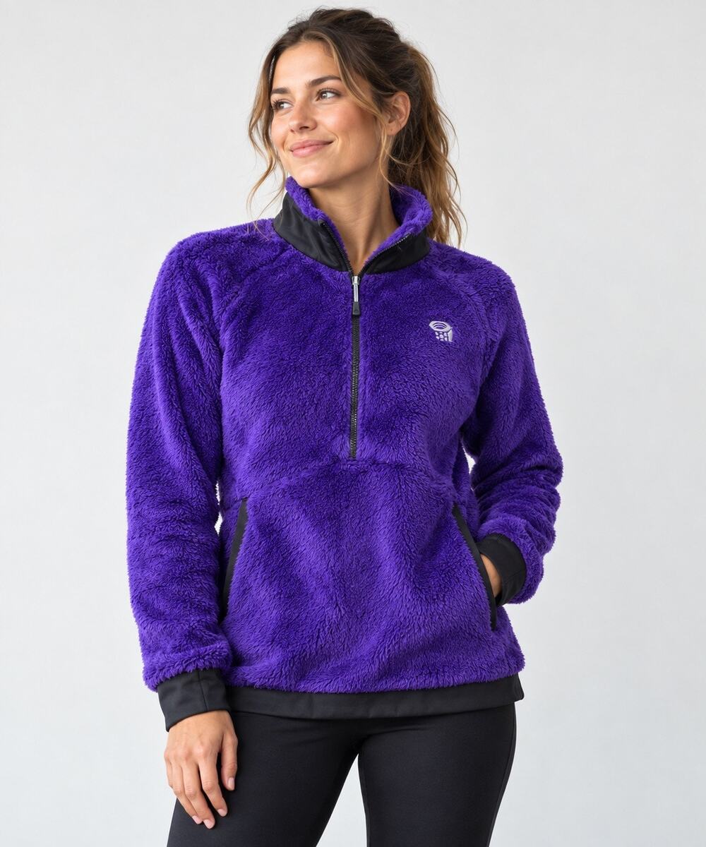 Mountain Hardwear Monkey Woman Polartec Fleece Pullover Women's L Purple